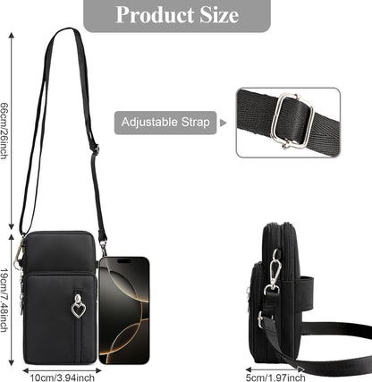 Waterproof Nylon Cute Crossbody Cell Phone Purse Smartphone Wallet Bag for Women