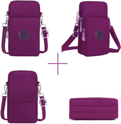Waterproof Nylon Cute Crossbody Cell Phone Purse Smartphone Wallet Bag for Women