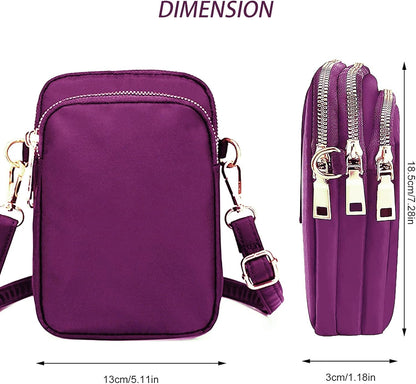 Waterproof Nylon Cute Crossbody Cell Phone Purse Smartphone Wallet Bag for Women