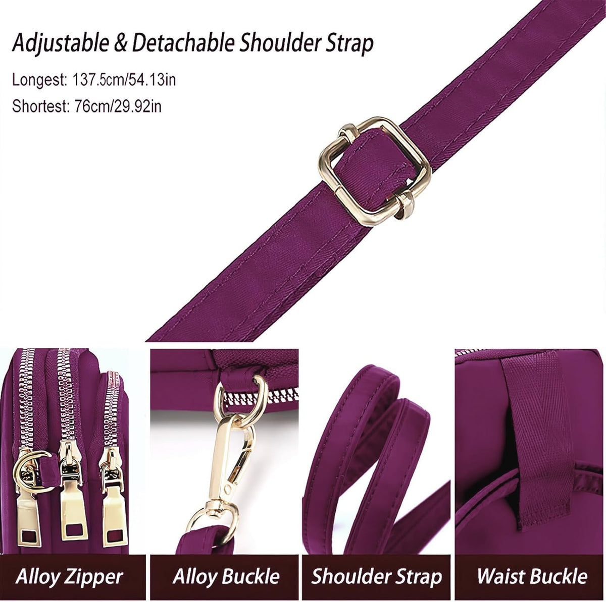 Waterproof Nylon Cute Crossbody Cell Phone Purse Smartphone Wallet Bag for Women