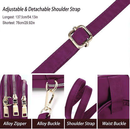 Waterproof Nylon Cute Crossbody Cell Phone Purse Smartphone Wallet Bag for Women