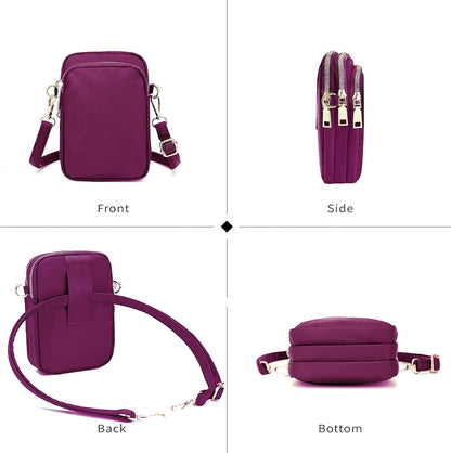 Waterproof Nylon Cute Crossbody Cell Phone Purse Smartphone Wallet Bag for Women