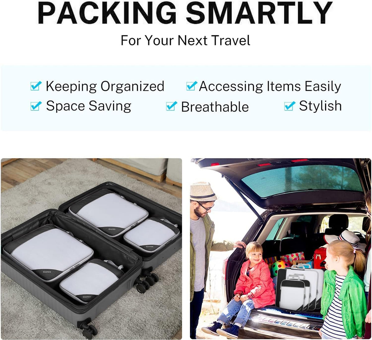 Compression Packing Cubes, Extensible Storage Mesh Bags Organizers
