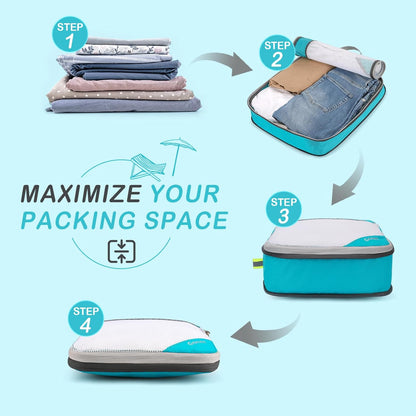 Compression Packing Cubes, Extensible Storage Mesh Bags Organizers