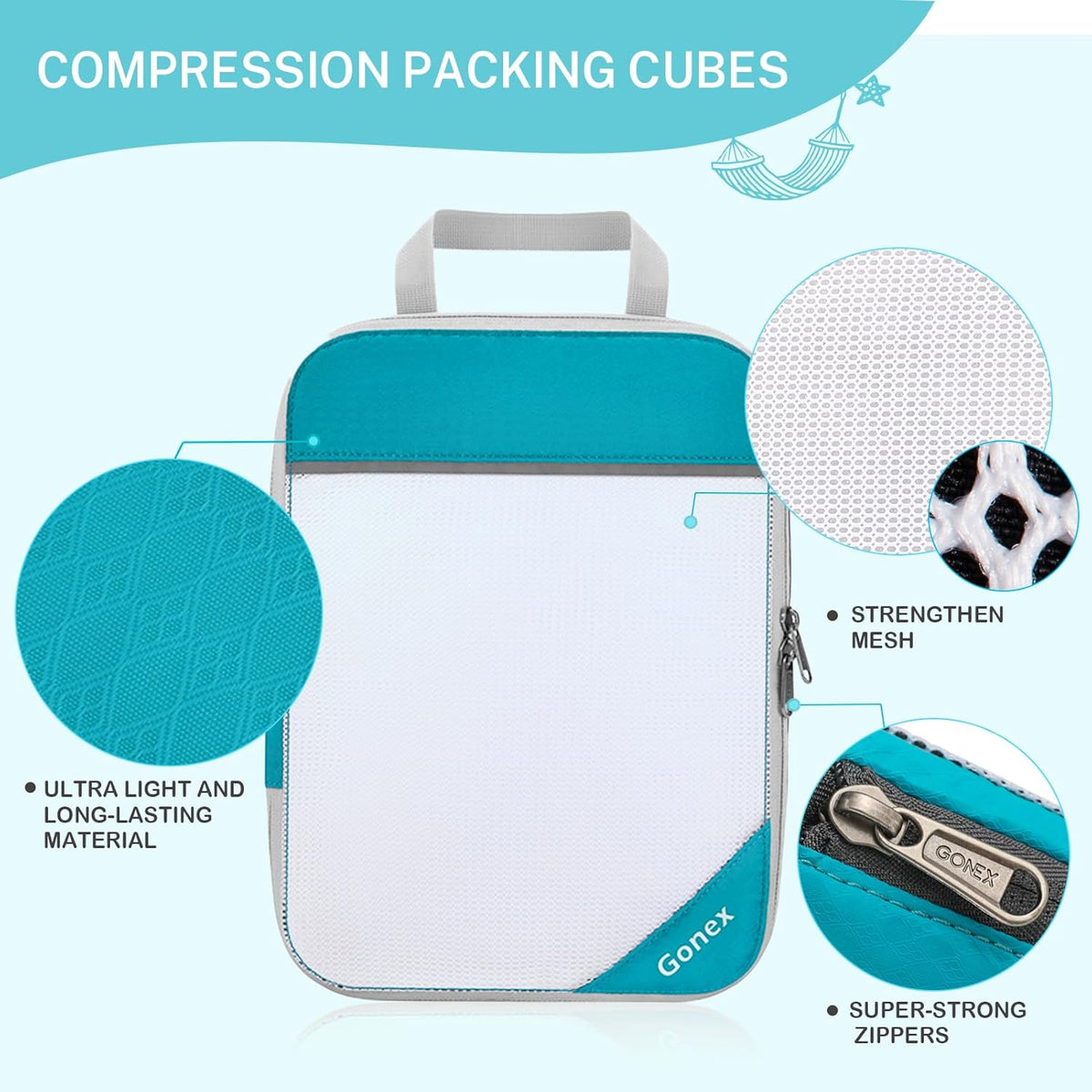 Compression Packing Cubes, Extensible Storage Mesh Bags Organizers