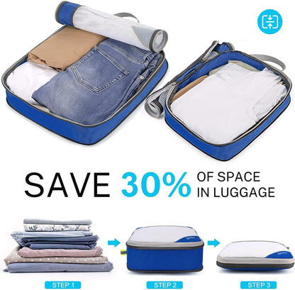 Compression Packing Cubes, Extensible Storage Mesh Bags Organizers