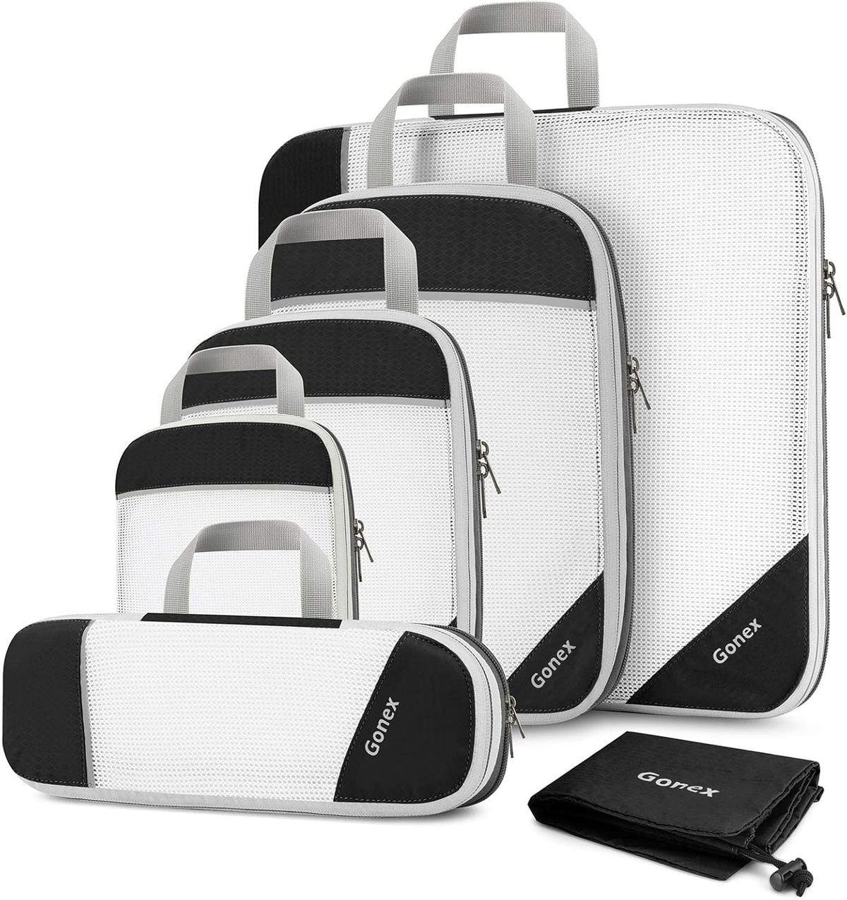 Compression Packing Cubes, Extensible Storage Mesh Bags Organizers
