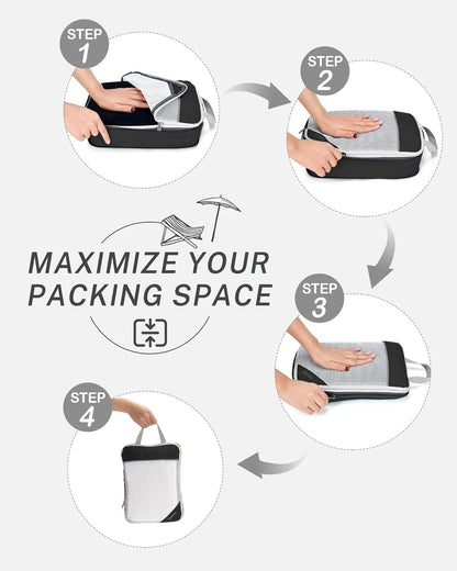 Compression Packing Cubes, Extensible Storage Mesh Bags Organizers