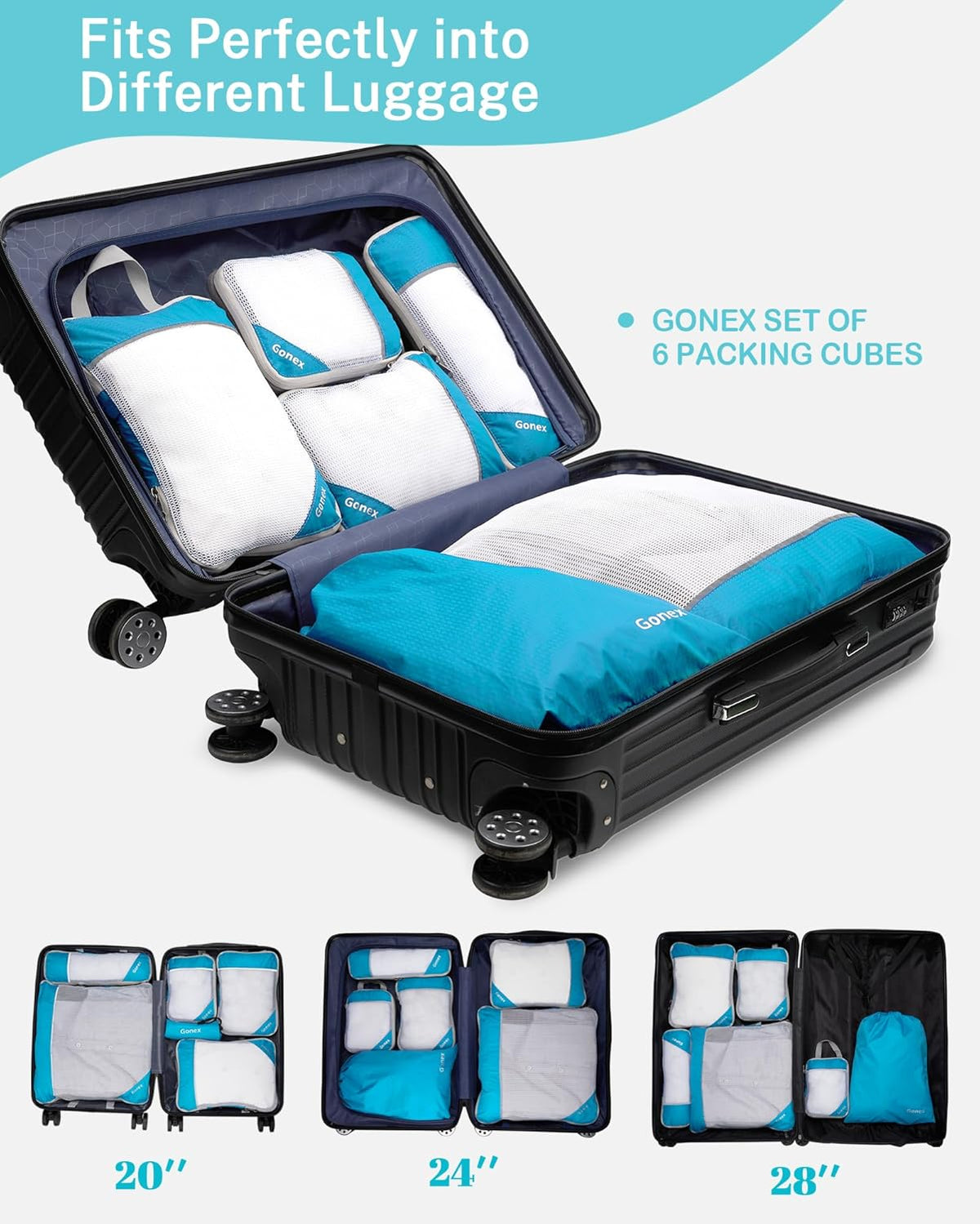 Compression Packing Cubes, Extensible Storage Mesh Bags Organizers