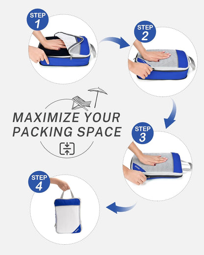Compression Packing Cubes, Extensible Storage Mesh Bags Organizers