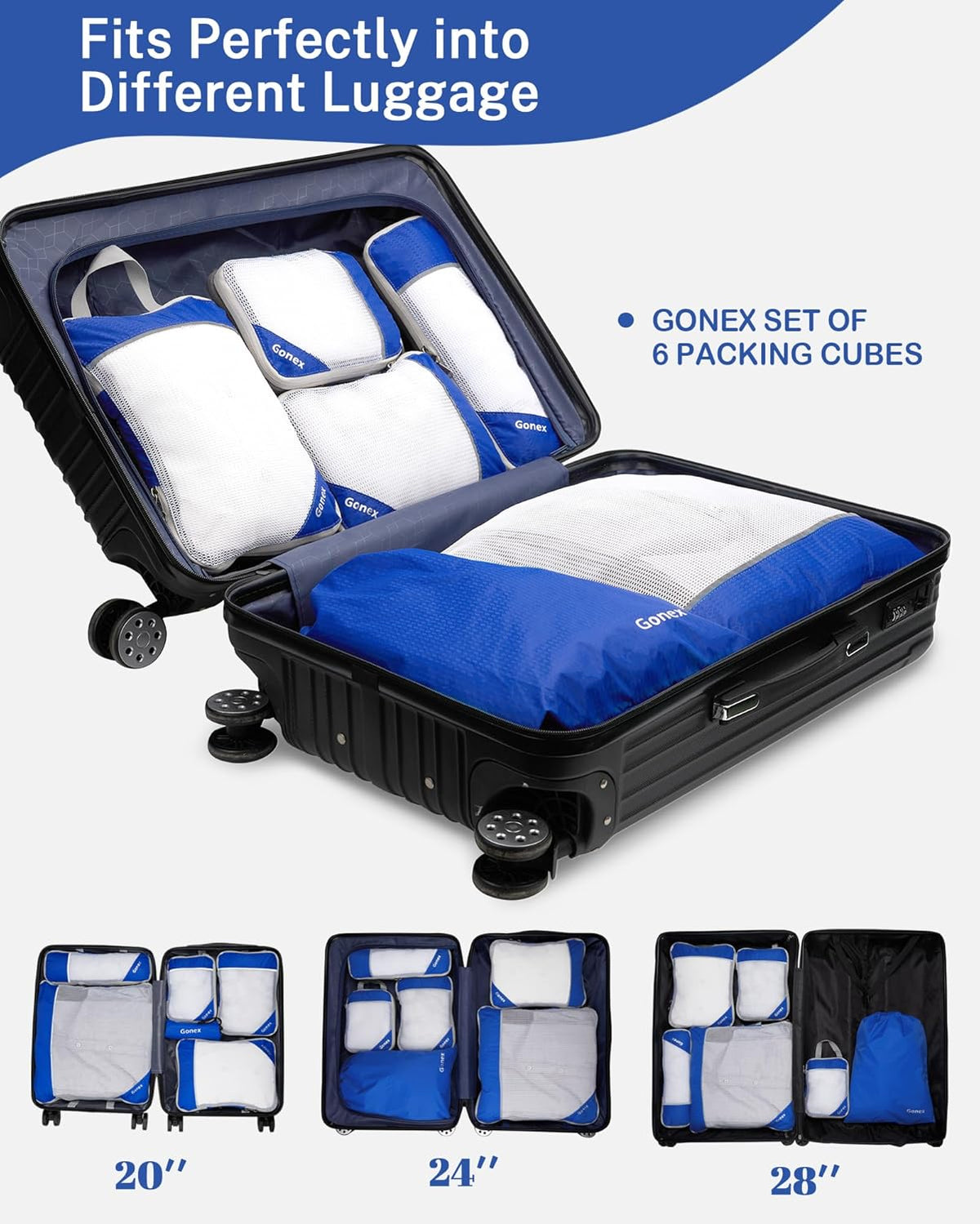 Compression Packing Cubes, Extensible Storage Mesh Bags Organizers