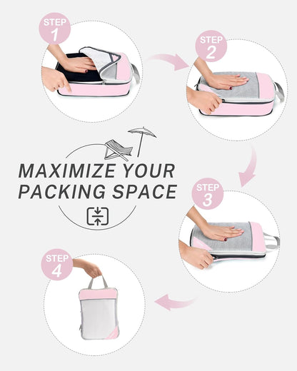 Compression Packing Cubes, Extensible Storage Mesh Bags Organizers
