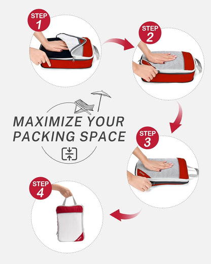 Compression Packing Cubes, Extensible Storage Mesh Bags Organizers