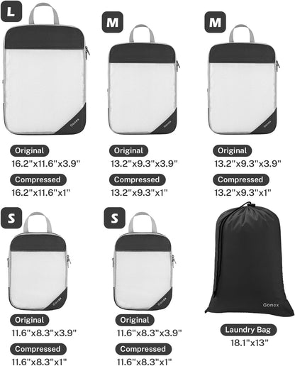 Compression Packing Cubes, Extensible Storage Mesh Bags Organizers