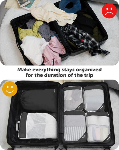 Compression Packing Cubes, Extensible Storage Mesh Bags Organizers