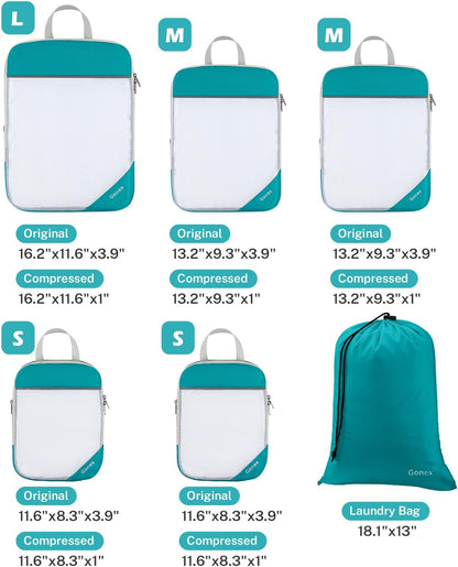 Compression Packing Cubes, Extensible Storage Mesh Bags Organizers
