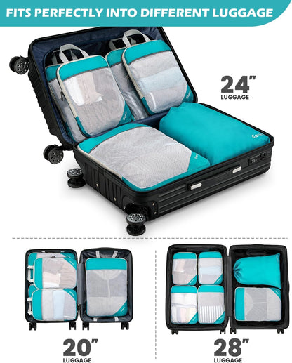 Compression Packing Cubes, Extensible Storage Mesh Bags Organizers