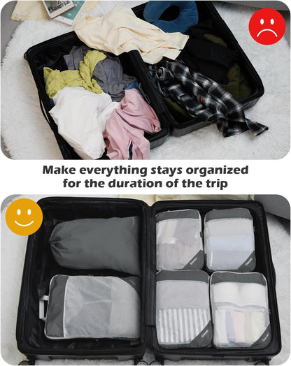 Compression Packing Cubes, Extensible Storage Mesh Bags Organizers