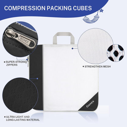 Compression Packing Cubes, Extensible Storage Mesh Bags Organizers