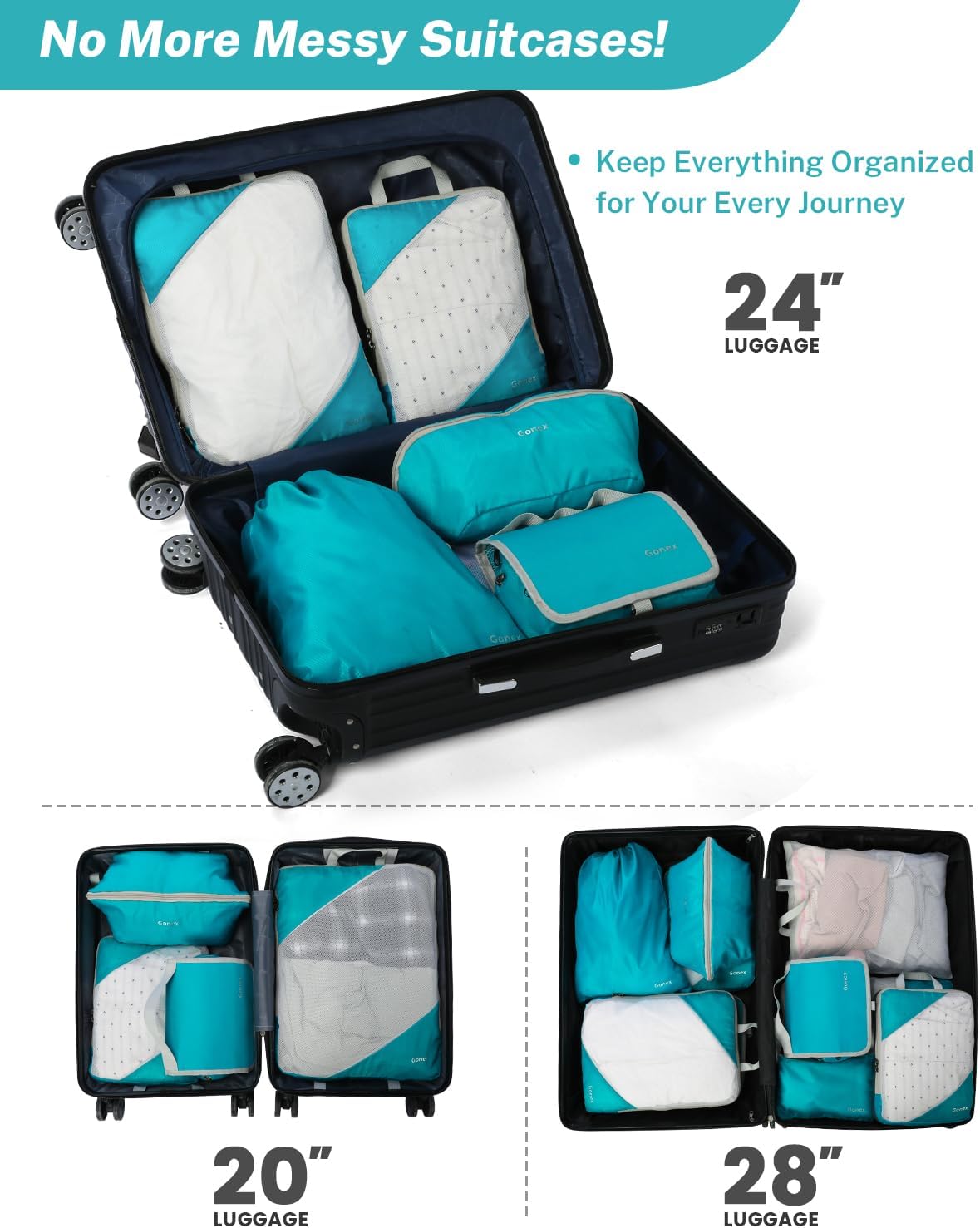 Compression Packing Cubes, Extensible Storage Mesh Bags Organizers