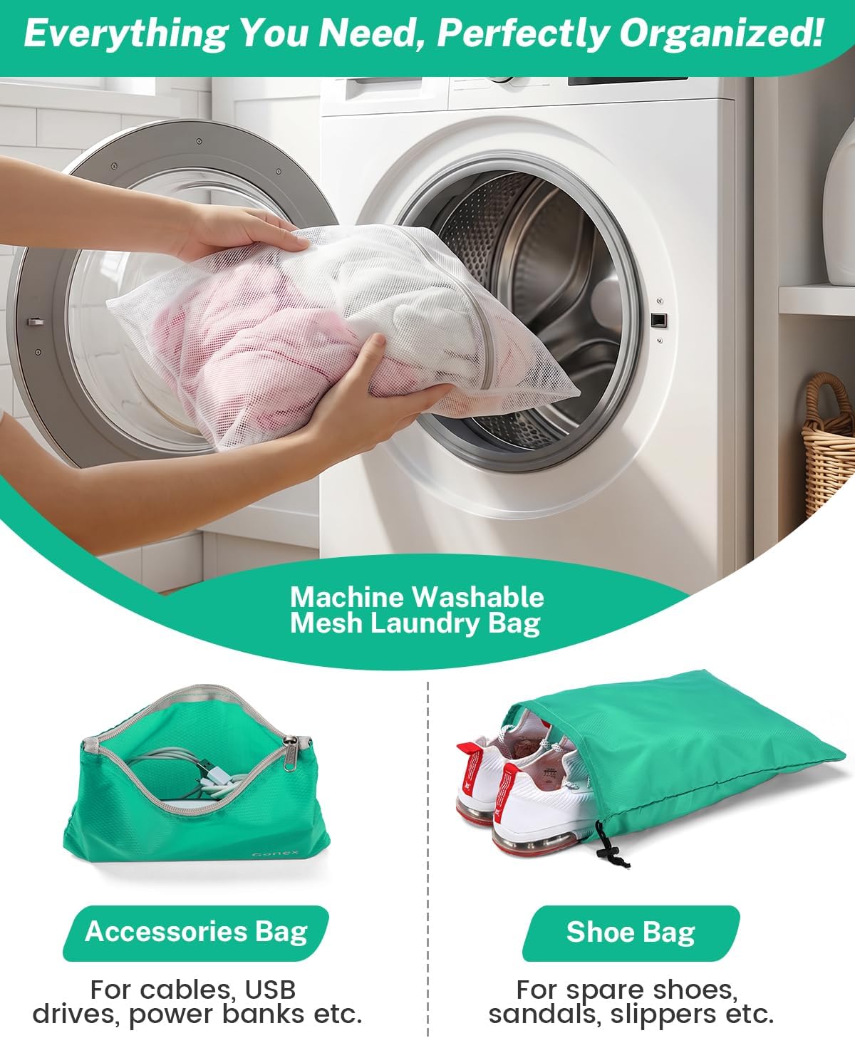 Compression Packing Cubes, Extensible Storage Mesh Bags Organizers