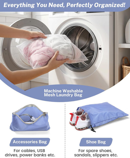 Compression Packing Cubes, Extensible Storage Mesh Bags Organizers