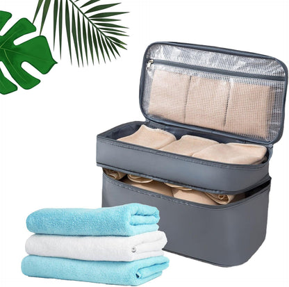 Travel Underwear Organizer – Compact Bra Storage Case, Foldable Lingerie Pouch, Lightweight Multi-Compartment Packing Cube, Portable Toiletry Storage Container, Durablee Luggage Bag | for Holiday