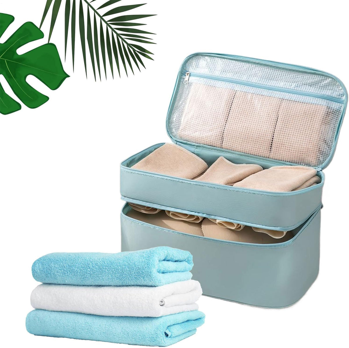 Travel Underwear Organizer – Compact Bra Storage Case, Foldable Lingerie Pouch, Lightweight Multi-Compartment Packing Cube, Portable Toiletry Storage Container, Durablee Luggage Bag | for Holiday