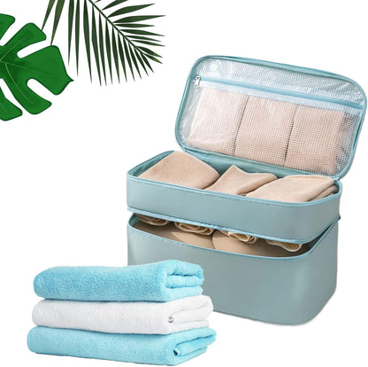 Travel Underwear Organizer – Compact Bra Storage Case, Foldable Lingerie Pouch, Lightweight Multi-Compartment Packing Cube, Portable Toiletry Storage Container, Durablee Luggage Bag | for Holiday