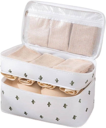 Travel Underwear Organizer – Compact Bra Storage Case, Foldable Lingerie Pouch, Lightweight Multi-Compartment Packing Cube, Portable Toiletry Storage Container, Durablee Luggage Bag | for Holiday