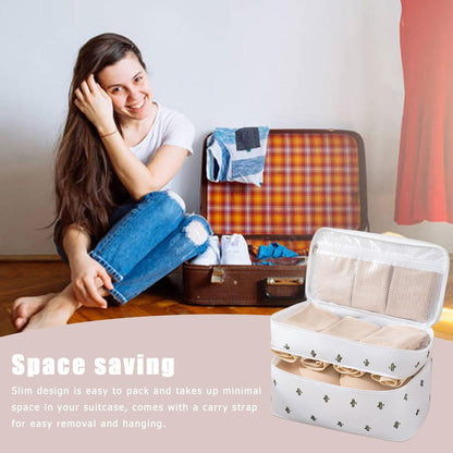 Travel Underwear Organizer – Compact Bra Storage Case, Foldable Lingerie Pouch, Lightweight Multi-Compartment Packing Cube, Portable Toiletry Storage Container, Durablee Luggage Bag | for Holiday