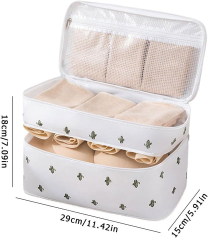 Travel Underwear Organizer – Compact Bra Storage Case, Foldable Lingerie Pouch, Lightweight Multi-Compartment Packing Cube, Portable Toiletry Storage Container, Durablee Luggage Bag | for Holiday