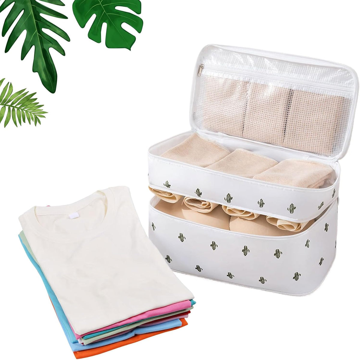 Travel Underwear Organizer – Compact Bra Storage Case, Foldable Lingerie Pouch, Lightweight Multi-Compartment Packing Cube, Portable Toiletry Storage Container, Durablee Luggage Bag | for Holiday