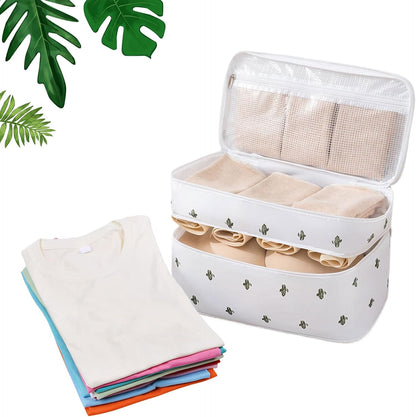 Travel Underwear Organizer – Compact Bra Storage Case, Foldable Lingerie Pouch, Lightweight Multi-Compartment Packing Cube, Portable Toiletry Storage Container, Durablee Luggage Bag | for Holiday