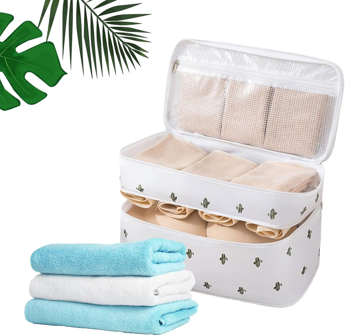 Travel Underwear Organizer – Compact Bra Storage Case, Foldable Lingerie Pouch, Lightweight Multi-Compartment Packing Cube, Portable Toiletry Storage Container, Durablee Luggage Bag | for Holiday