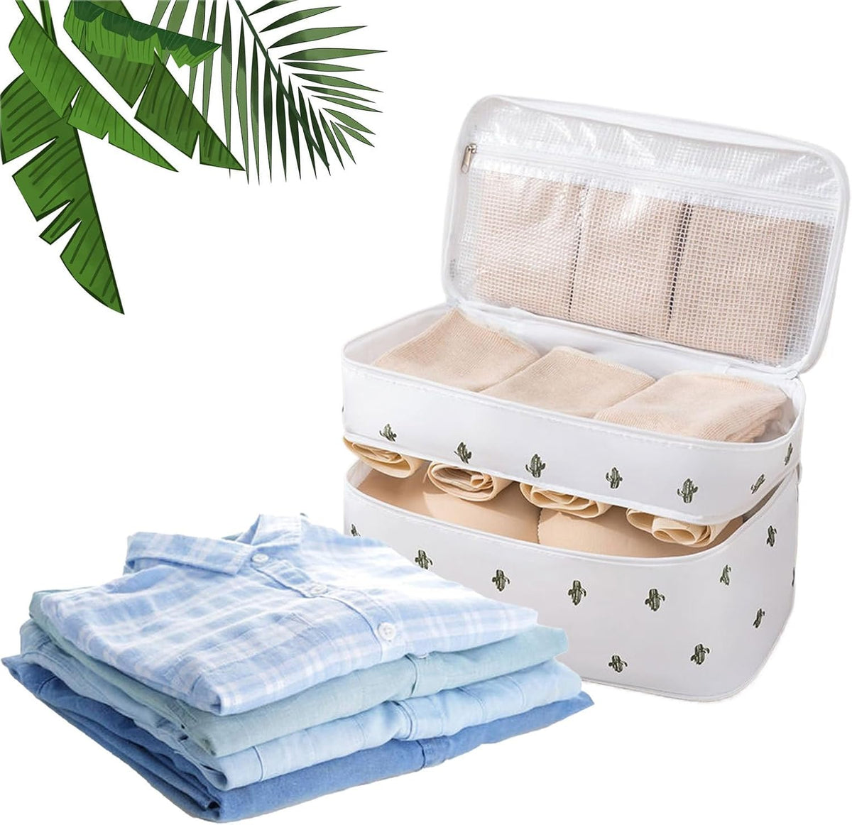 Travel Underwear Organizer – Compact Bra Storage Case, Foldable Lingerie Pouch, Lightweight Multi-Compartment Packing Cube, Portable Toiletry Storage Container, Durablee Luggage Bag | for Holiday