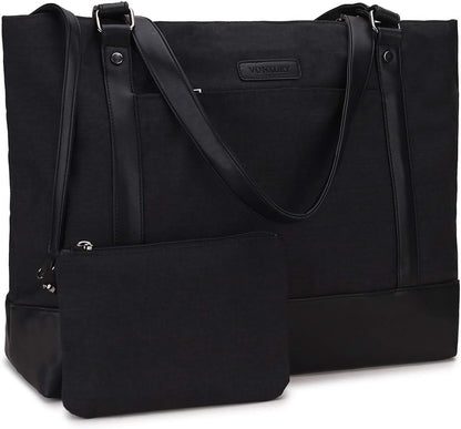 Laptop Tote Bag for Women, 15.6 Inch Computer Shoulder Bag Teacher Work Bag Travel Purse with Small Pouch VONXURY