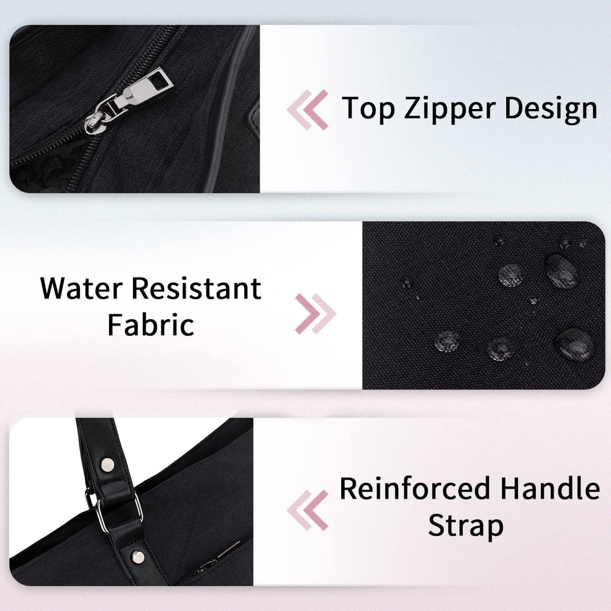 Laptop Tote Bag for Women, 15.6 Inch Computer Shoulder Bag Teacher Work Bag Travel Purse with Small Pouch VONXURY