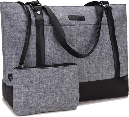Laptop Tote Bag for Women, 15.6 Inch Computer Shoulder Bag Teacher Work Bag Travel Purse with Small Pouch VONXURY