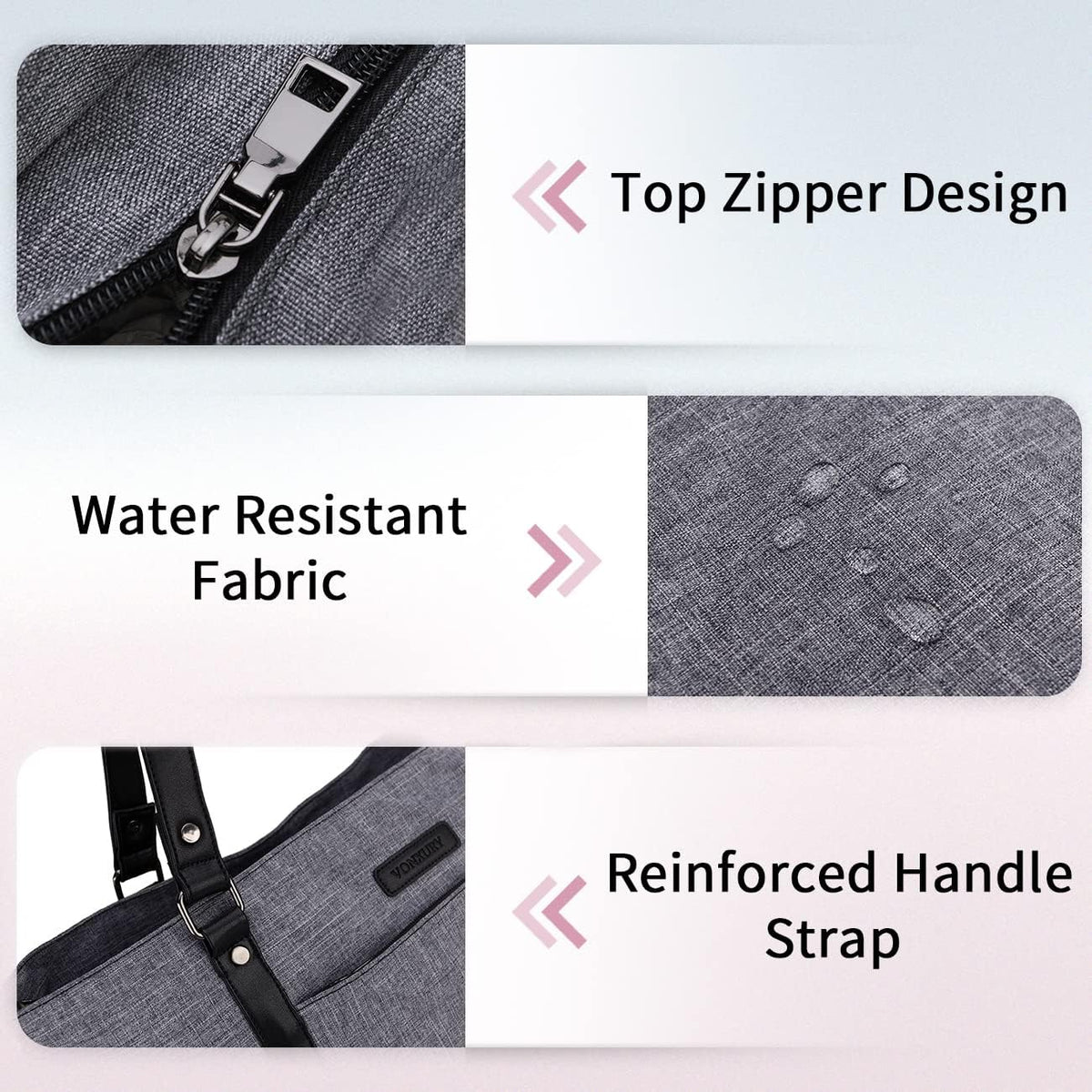Laptop Tote Bag for Women, 15.6 Inch Computer Shoulder Bag Teacher Work Bag Travel Purse with Small Pouch VONXURY