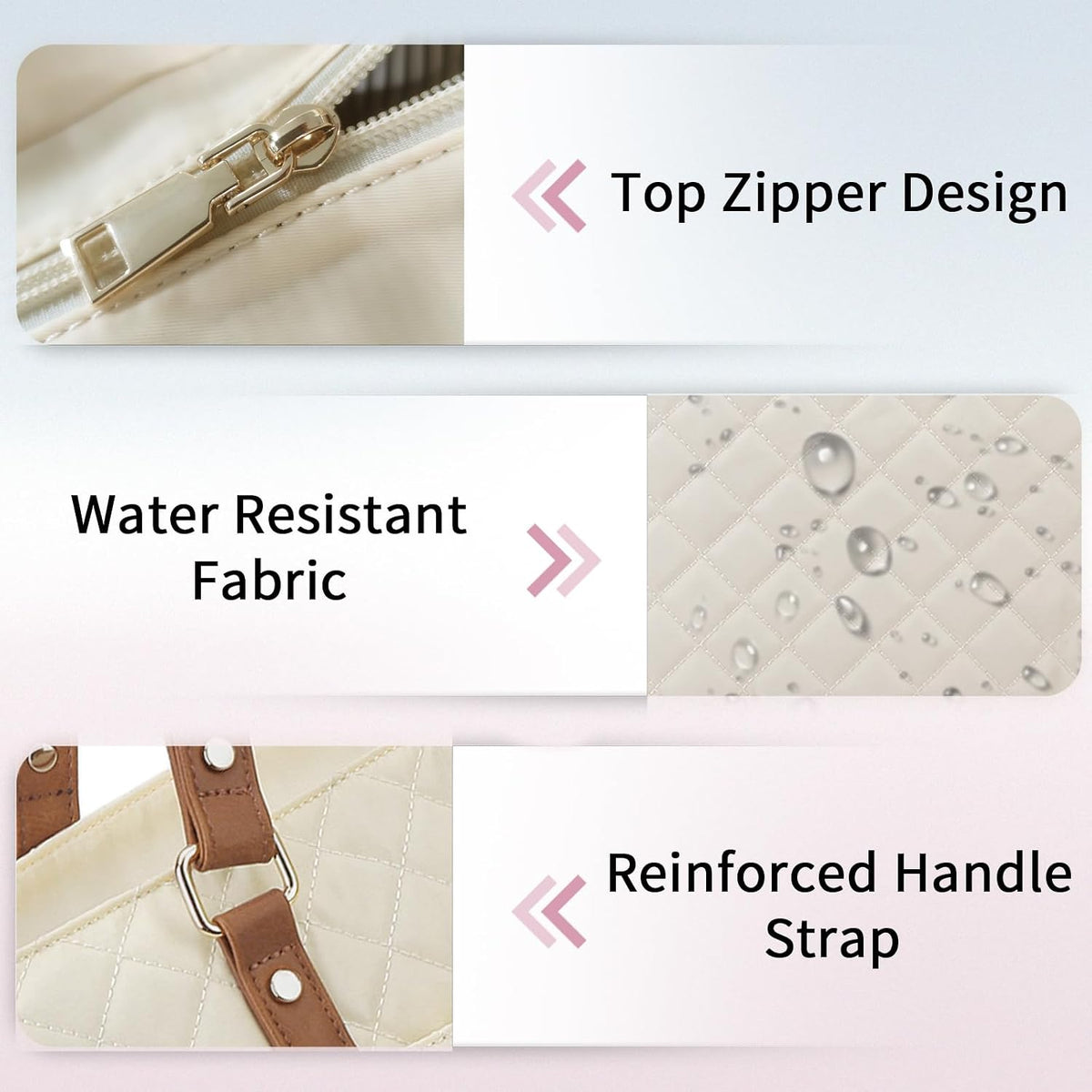 Laptop Tote Bag for Women, 15.6 Inch Computer Shoulder Bag Teacher Work Bag Travel Purse with Small Pouch VONXURY
