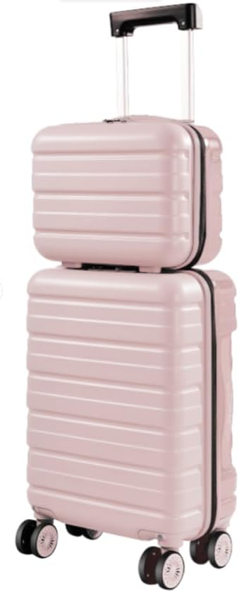 Lekesrping Underseat Carry On Luggage for Women, 16 Inch Stylish Lightweight Under Seat Carry on Suitcase with Multi-Compartment Layers & 360° Wheels for Airline TAS approved, light purple