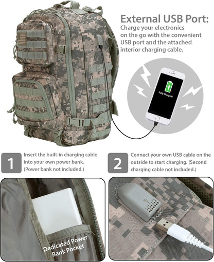 Military Tactical Laptop Backpack, Green