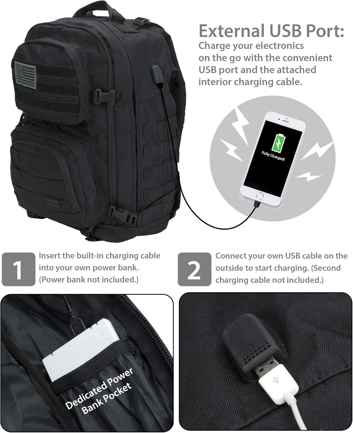 Military Tactical Laptop Backpack, Green
