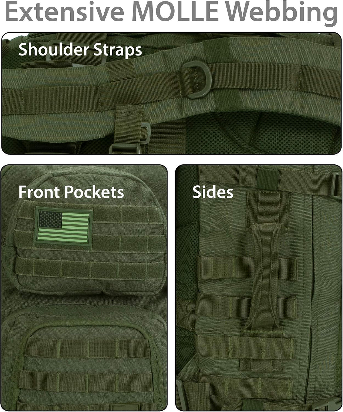 Military Tactical Laptop Backpack, Green