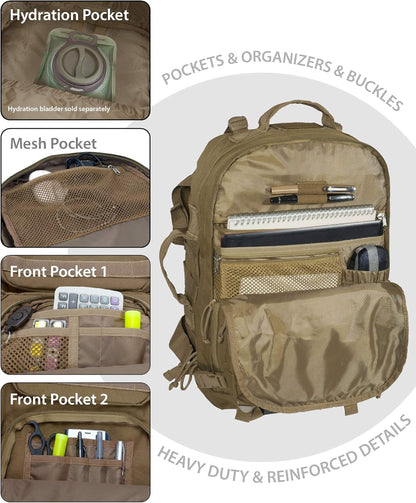Military Tactical Laptop Backpack, Green