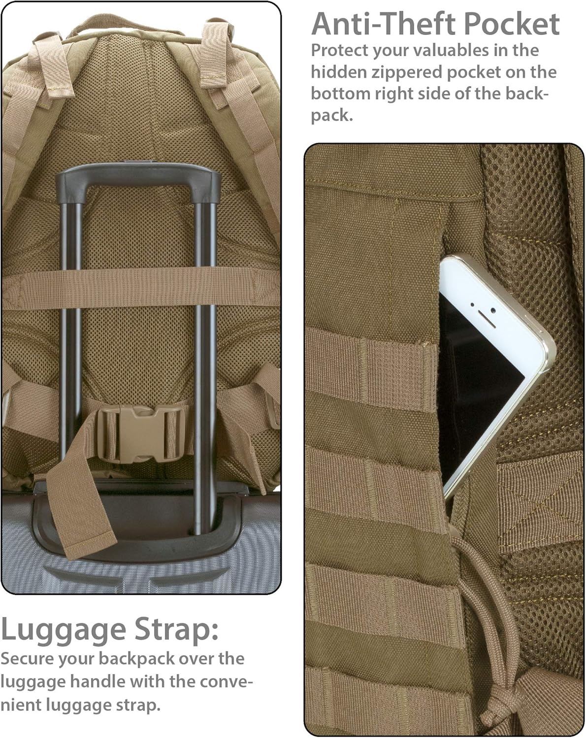Military Tactical Laptop Backpack, Green