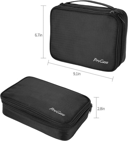 Travel Jewelry Case Organizer Bag, Soft Padded Jewelry Carrying Pouch Portable Storage Holder for Earrings Ring Necklace Bracelet Chain