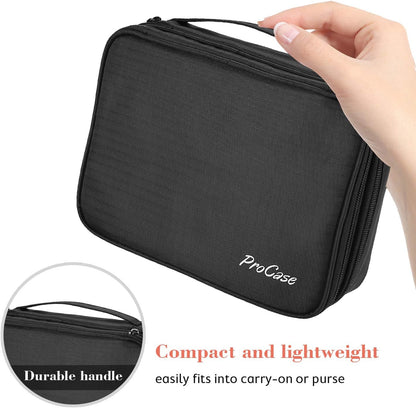 Travel Jewelry Case Organizer Bag, Soft Padded Jewelry Carrying Pouch Portable Storage Holder for Earrings Ring Necklace Bracelet Chain