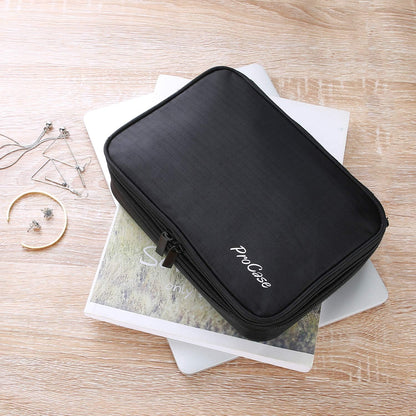 Travel Jewelry Case Organizer Bag, Soft Padded Jewelry Carrying Pouch Portable Storage Holder for Earrings Ring Necklace Bracelet Chain
